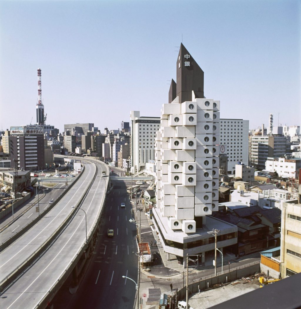 capsule tower, exterior view