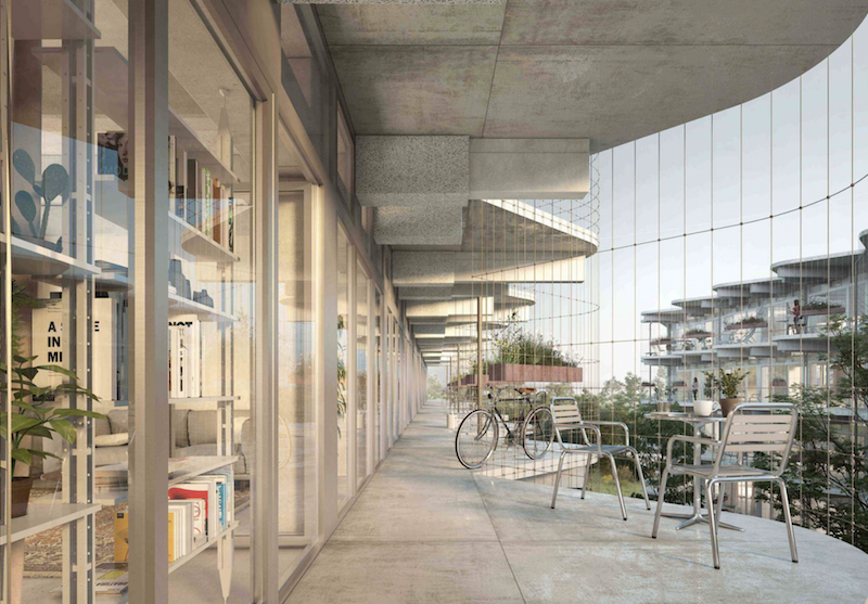 rendering of balconies