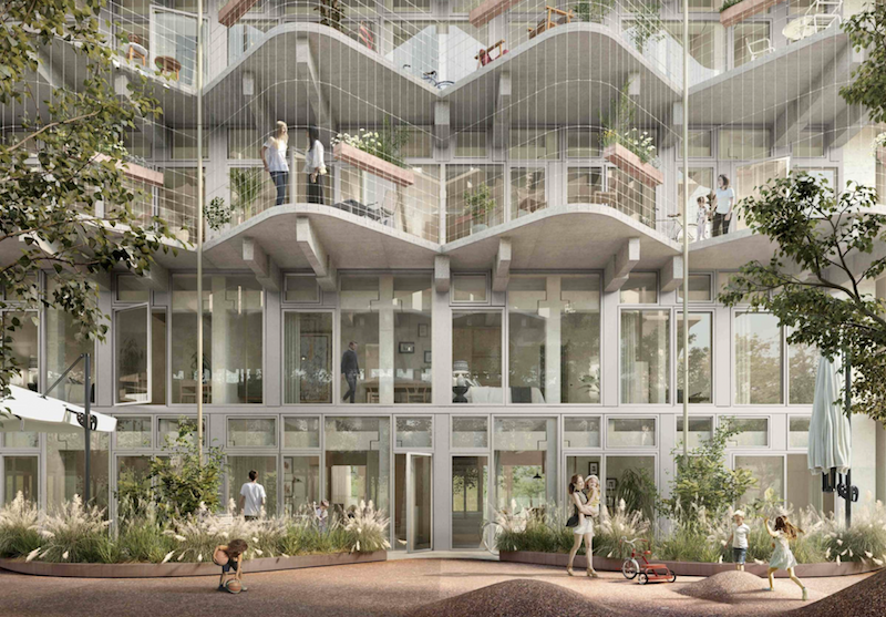 rendering of courtyard