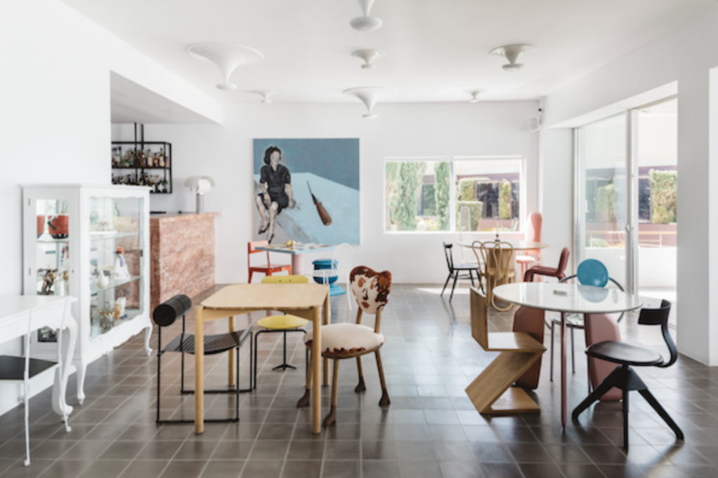 eclectic interior of ammos hotel